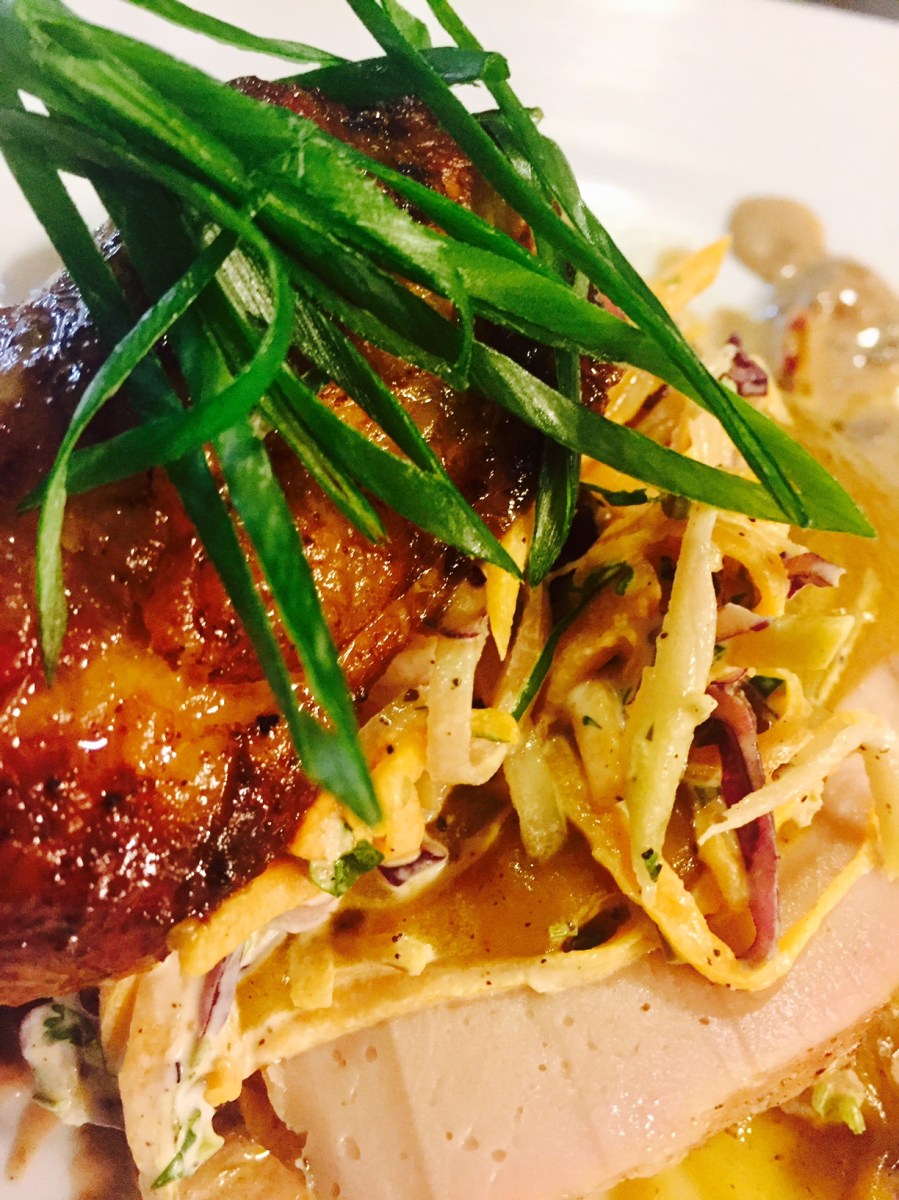 Papaya Slaw and a Rib Garnish